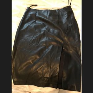 women’s faux leather skirt